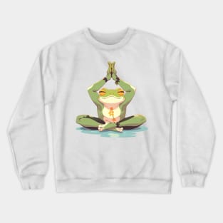 frog doing yoga Crewneck Sweatshirt